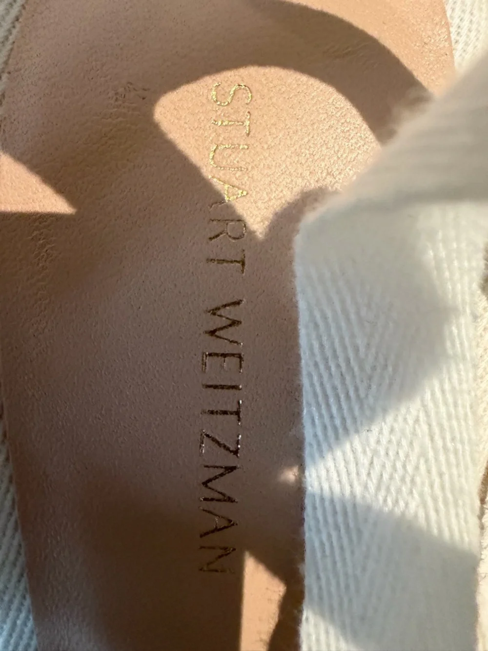 New Stuart Weitzman White Canvas Lace-Up Espadrille Wedges
